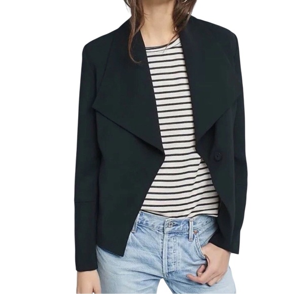 Greylin Jackets & Blazers - Anthropology Greylin Black Blazer with Waterfall Collar EUC size Medium